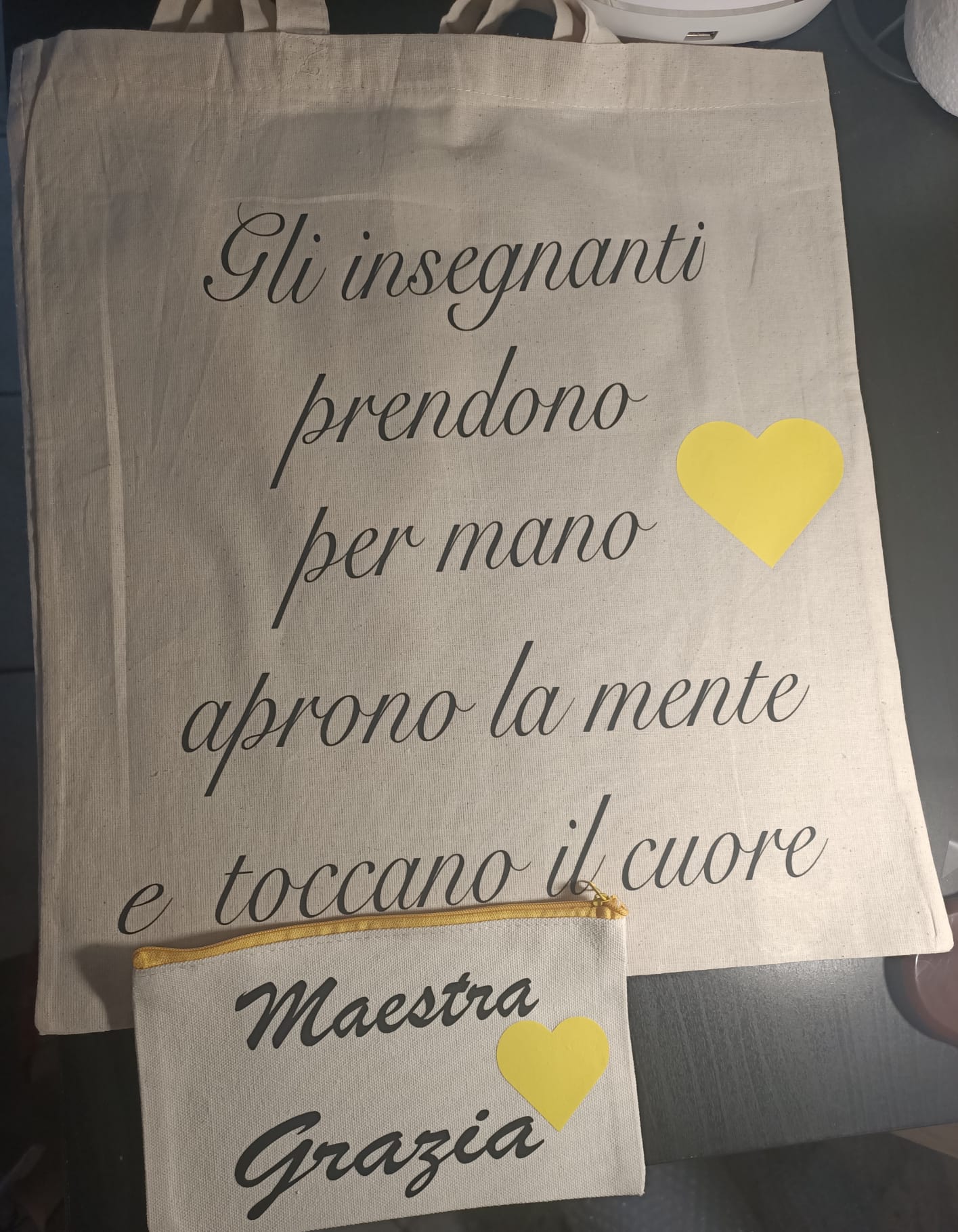 Borsa più pochette personalizzata