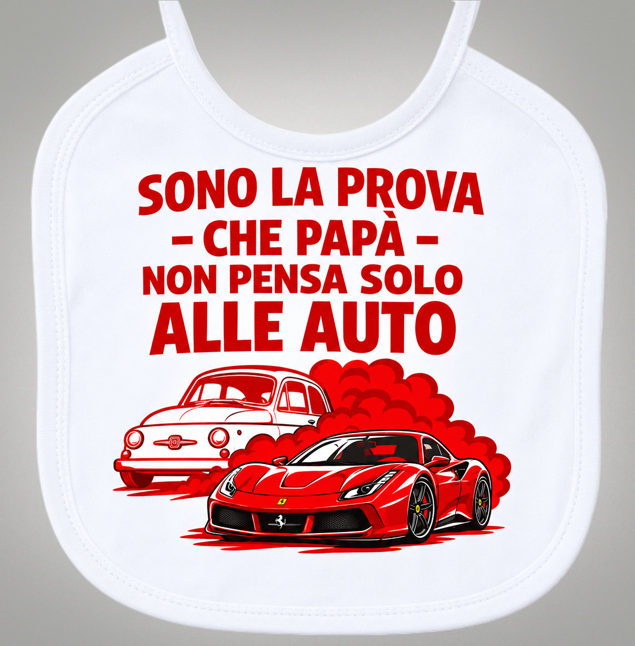 Bavaglino sono la prova che papà non pensa solo alle auto