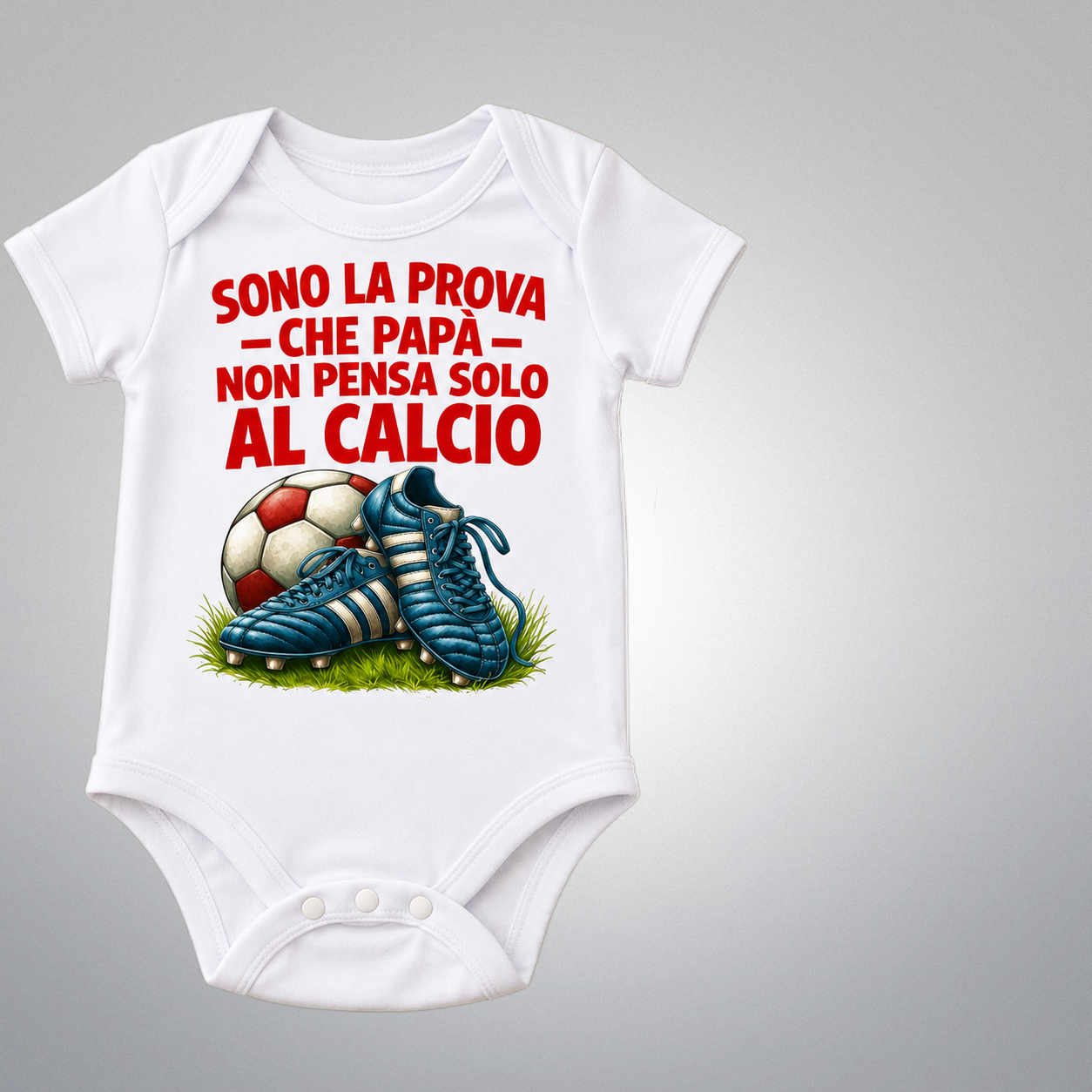 ⚽ Body neonato “Papà non pensa solo al calcio” ❤️
