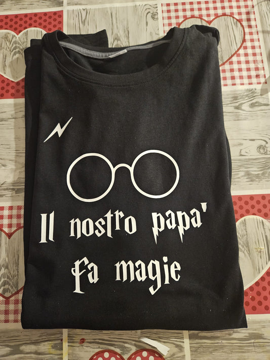 Maglietta Il mio papà fa magie