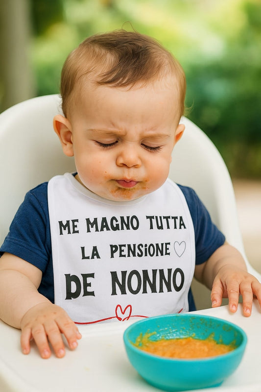 Bavaglino me magno la pensione de NONNO