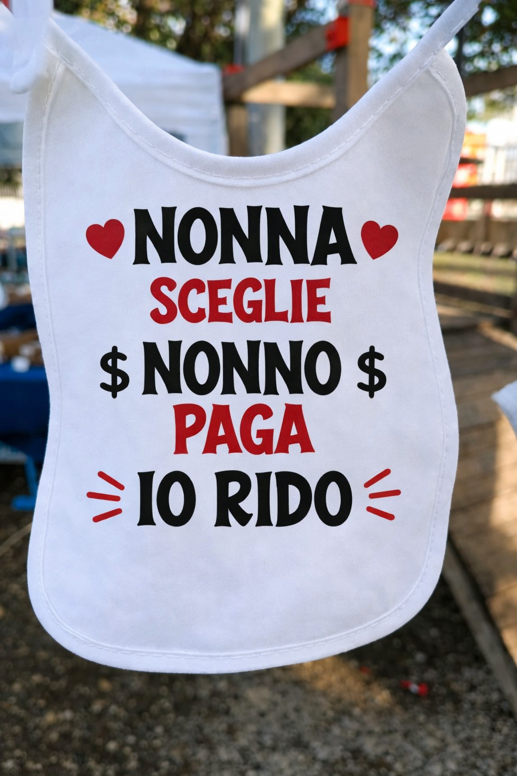 Bavaglino NONNA SCEGLIE NONNO PAGA IO RIDO